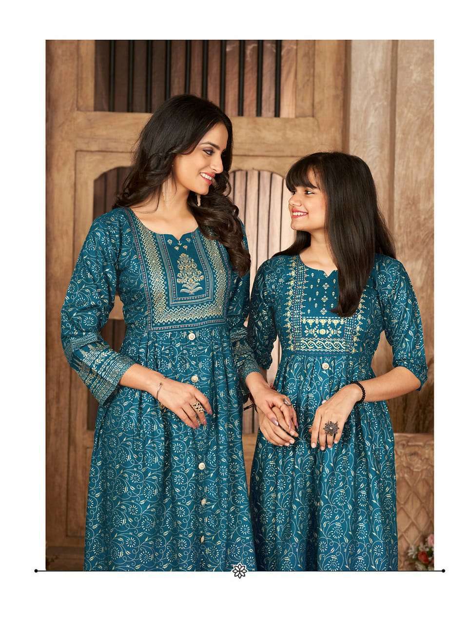 ME & MOM SERIES 1001 TO 1008 KURTI BY HIWA DESIGNER WITH PRINTED RAYON MOM AND DAUGHTER KURTI COMBO ARE AVAILABLE AT WHOLESALE PRICE
